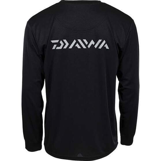 Daiwa Men's Crew Fishing Shirt, Black, bcf_hi-res