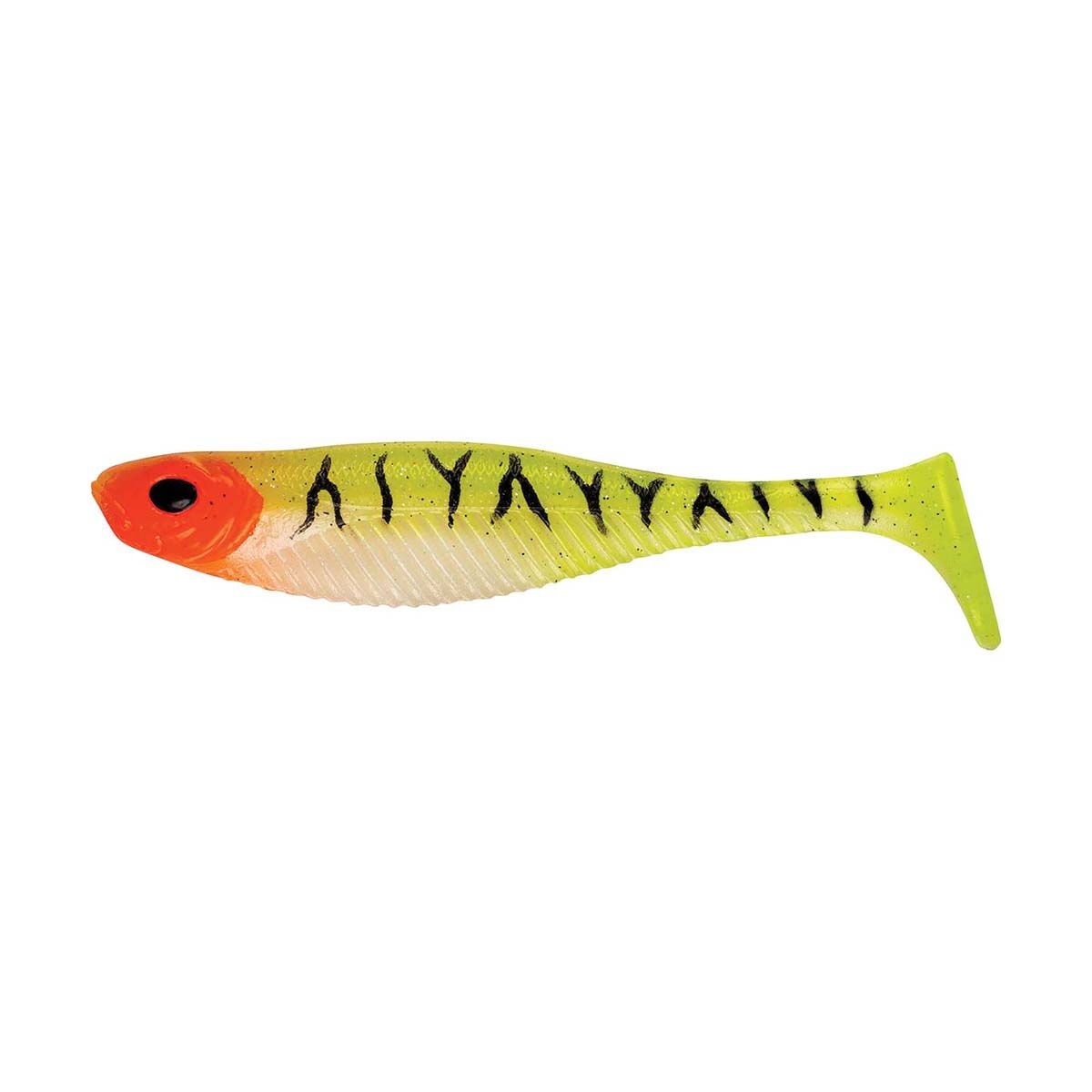 Nomad Live Ops Dozer Minnow Soft Plastic Lure 5in Chartreuse Tiger, Chartreuse Tiger, bcf_hi-res