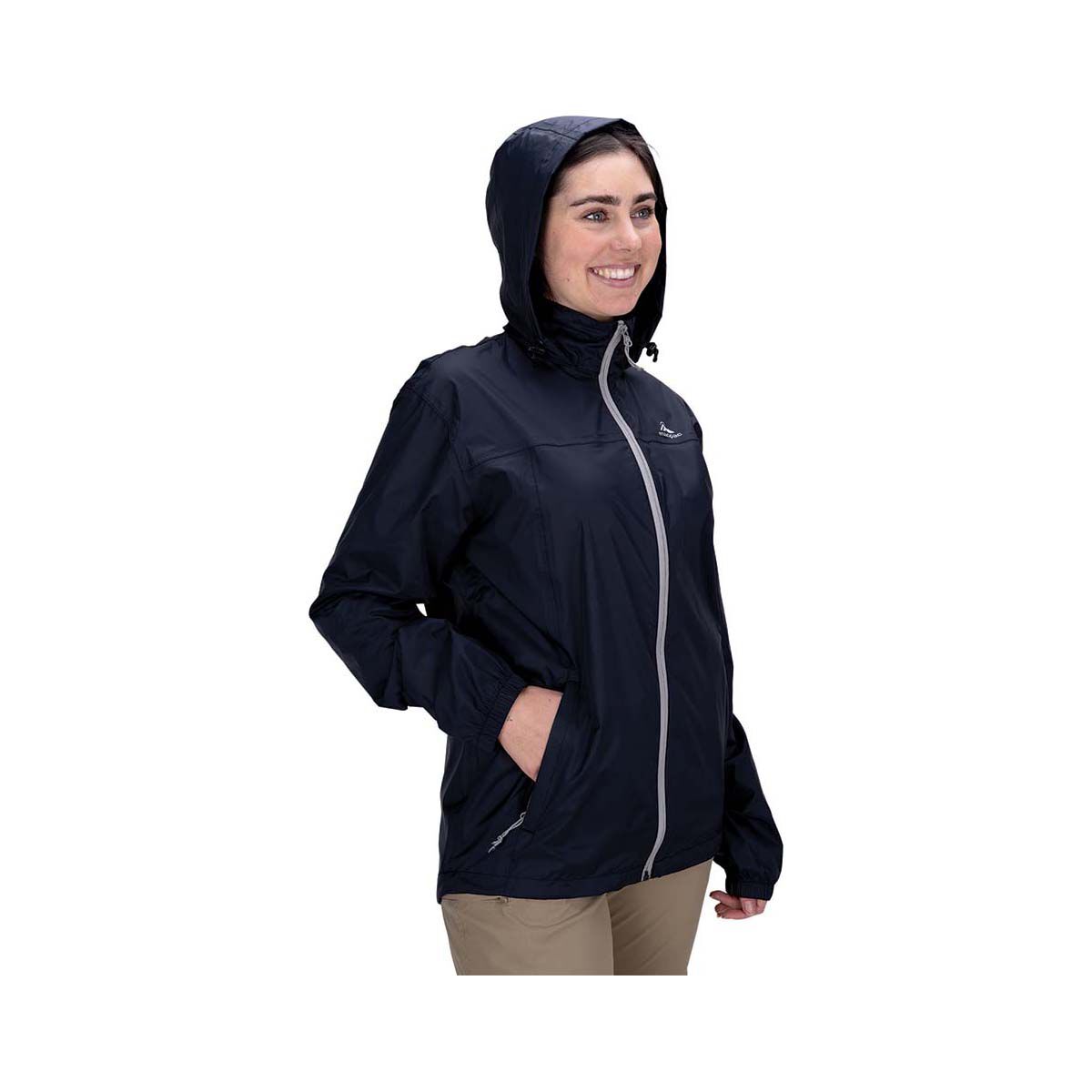 Macpac Unisex Pack-It Rain Jacket, Black, bcf_hi-res