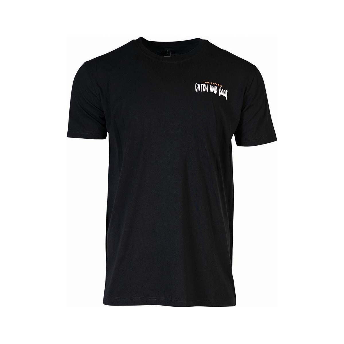 Tide Apparel Men's Catch & Cook Short Sleeve Tee Black S, Black, bcf_hi-res
