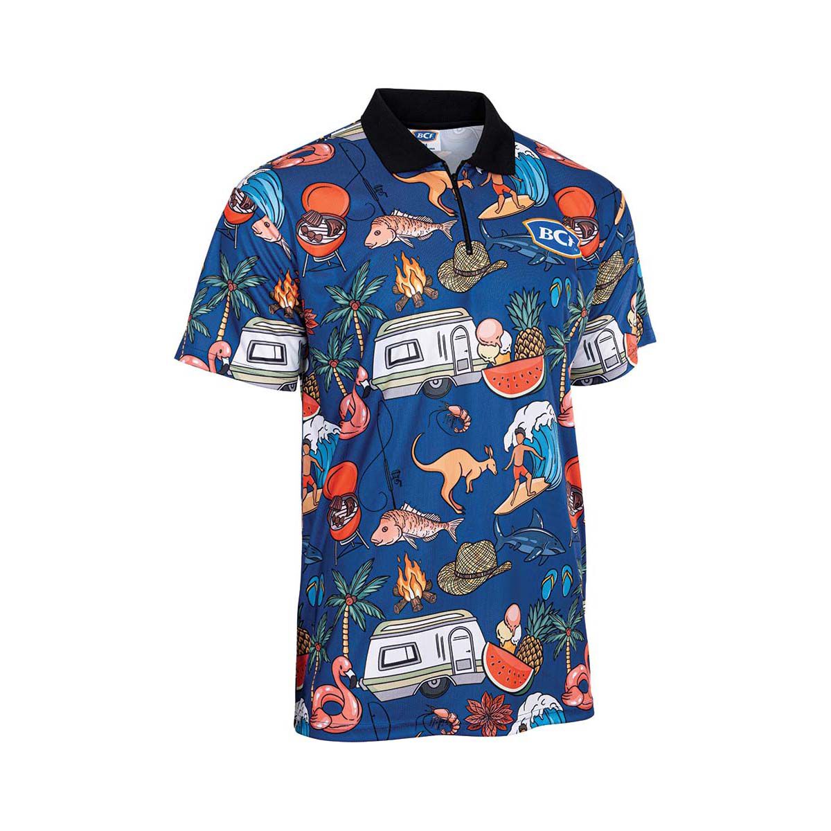 BCF Summer Holidays Short Sleeve Fishing Shirt XXS, , bcf_hi-res