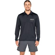 Oakley Men’s Elements Long Sleeve Tech Polo Blackout S, Blackout, bcf_hi-res