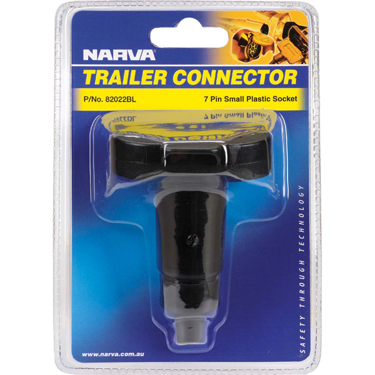 Narva 7 Pin Small Round Plastic Trailer Socket, , bcf_hi-res