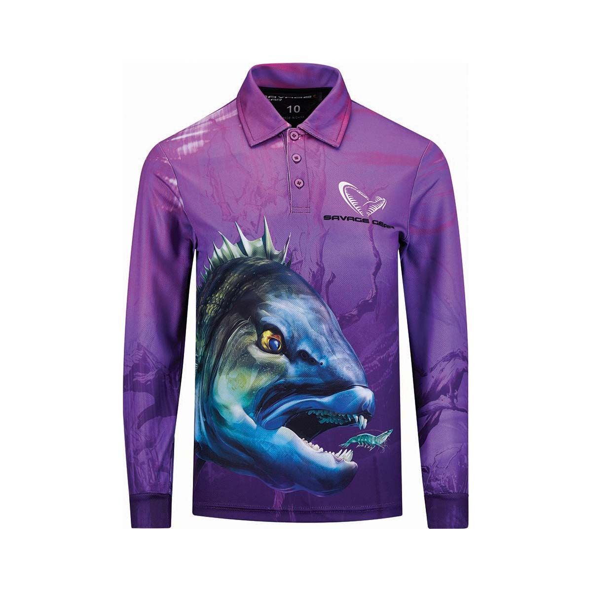 Savage Gear Youth Bream Fishing Shirt, Purple, bcf_hi-res
