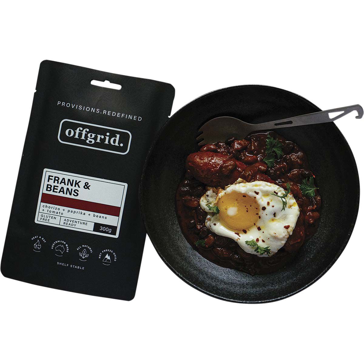 Offgrid Frank and Beans Heat and Eat Meal 300g, , bcf_hi-res