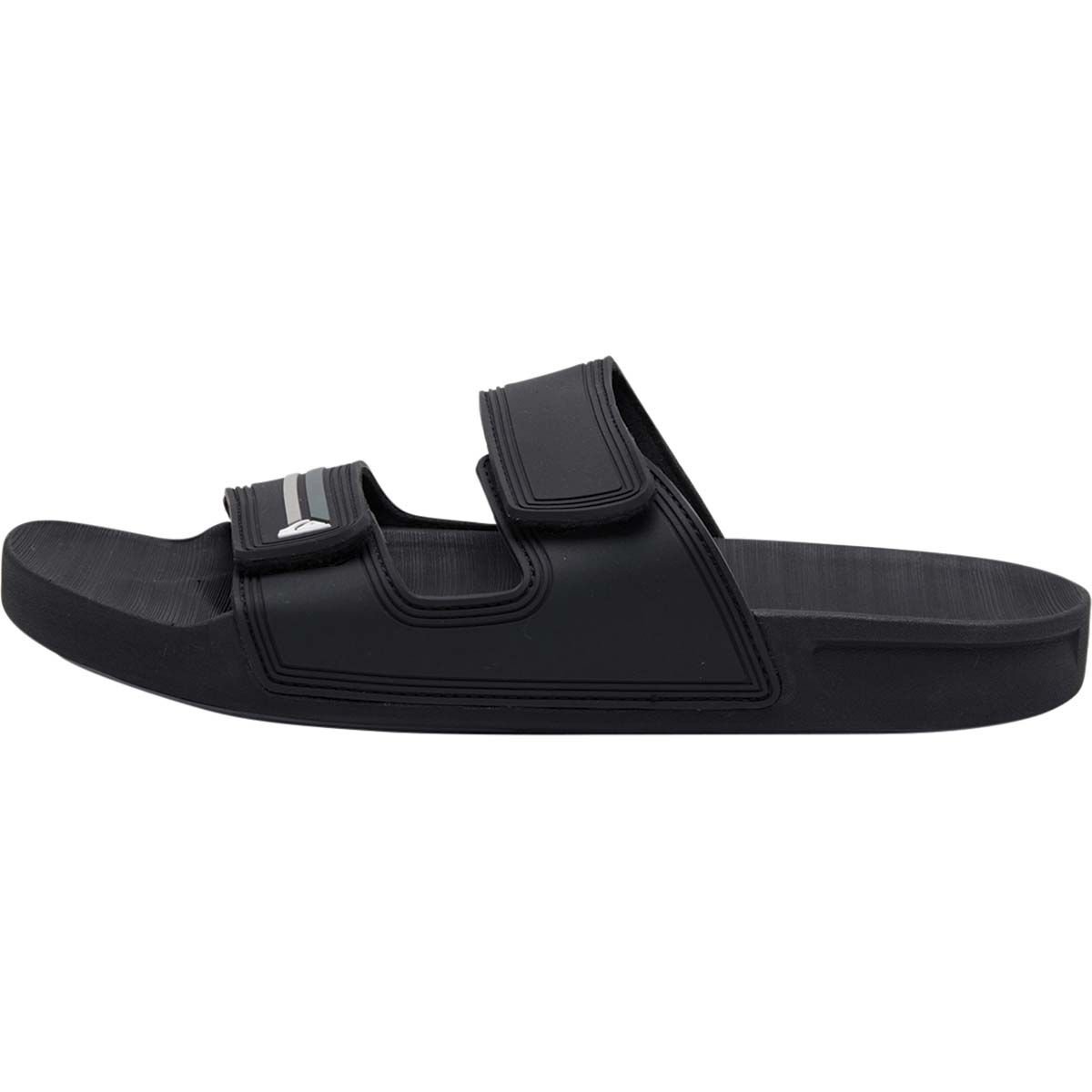 Quiksilver Men's Rivi Double Adjust Slides, Black / Grey, bcf_hi-res