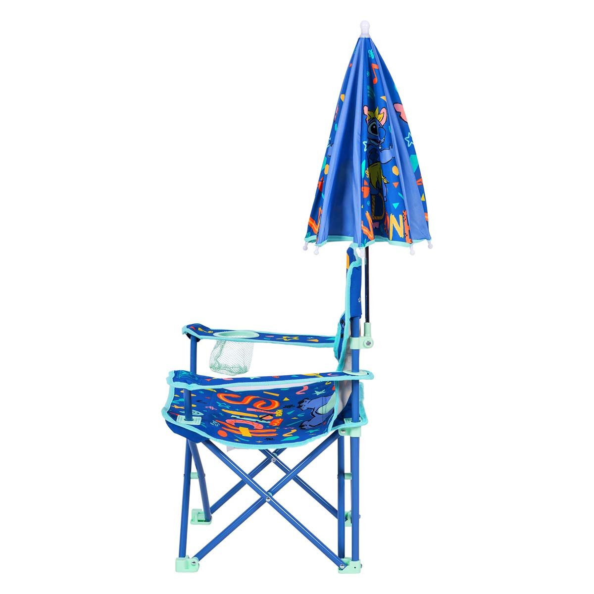 Lilo and Stitch Kids Camp Chair with Umbrella 30kg, , bcf_hi-res