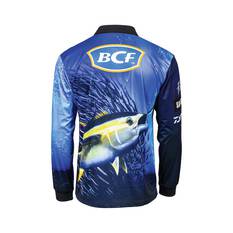 BCF Men's Yellowfin Tuna Sublimated Polo, Blue, bcf_hi-res