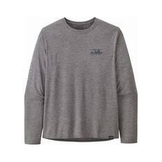 Patagonia Men's Capilene Cool Daily Graphic Long Sleeve Shirt Feather Grey XS, Feather Grey, bcf_hi-res