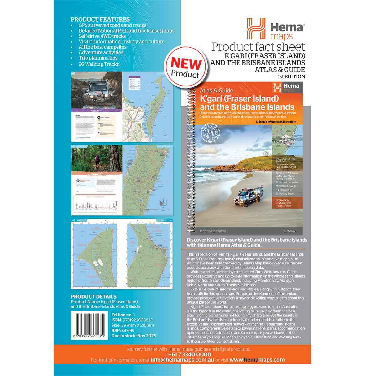 Hema K'gari (Fraser Island) Atlas & Guide &ndash; 1st Edition, , bcf_hi-res