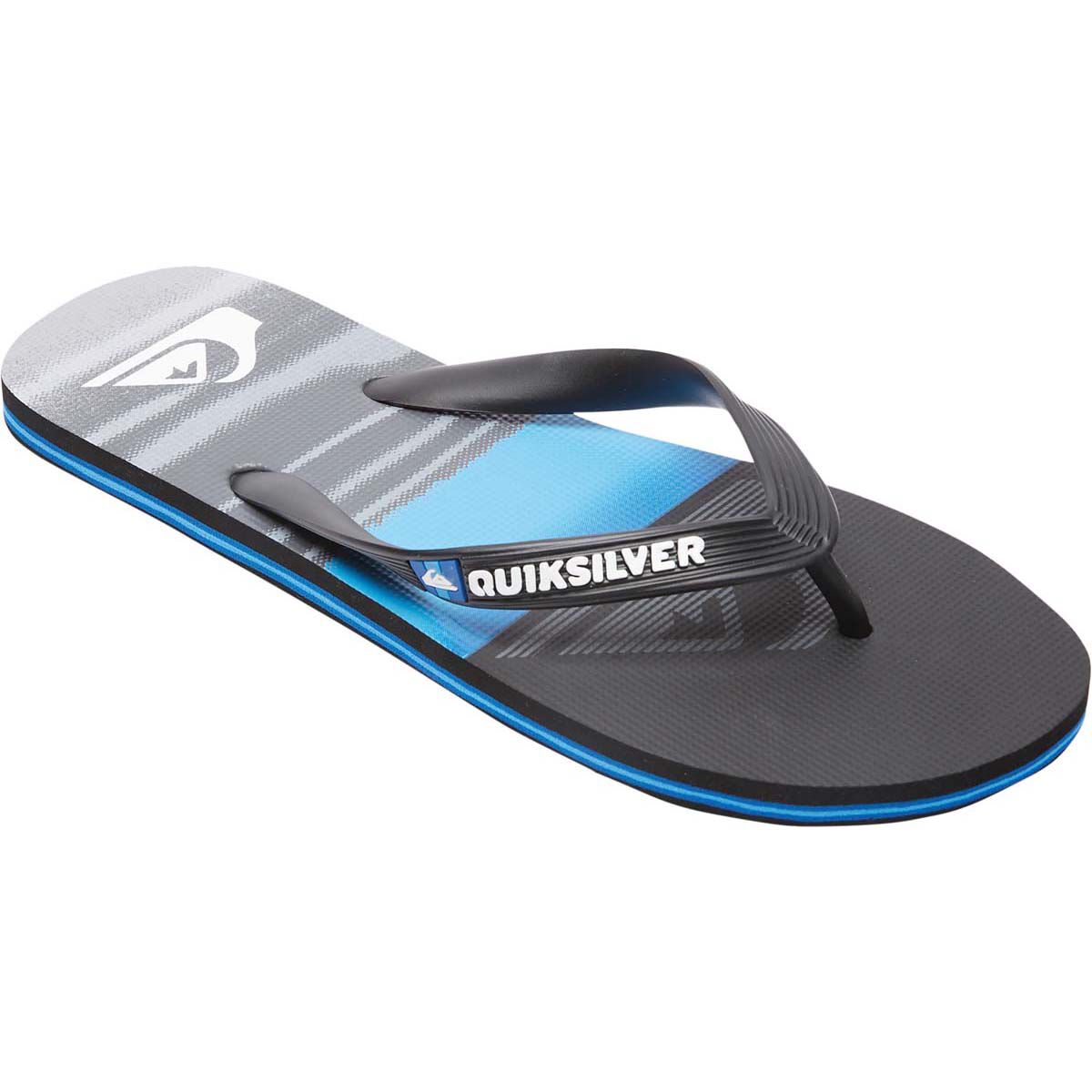 Quiksilver Men s Molokai Panel Thongs Black Blue 11 BCF