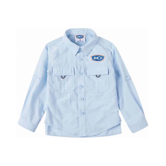 BCF Kids’ Long Sleeve Fishing Shirt, Blue, bcf_hi-res