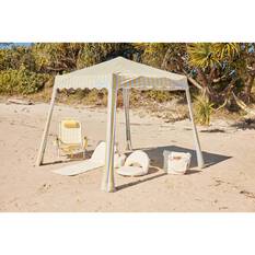Wanderer Noosa Premium Beach Chair Yellow Stripe 150kg, , bcf_hi-res