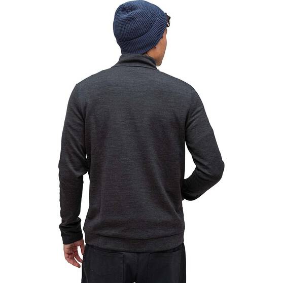 Macpac Men's Craigieburn Merino Blend Pullover, Char Marle, bcf_hi-res