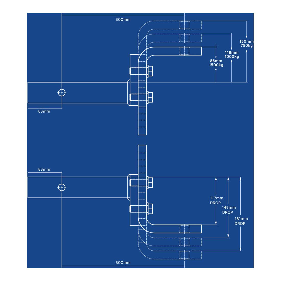 Hayman Reese Tow Ball Mount Kit Adjustable 2500kg, , bcf_hi-res