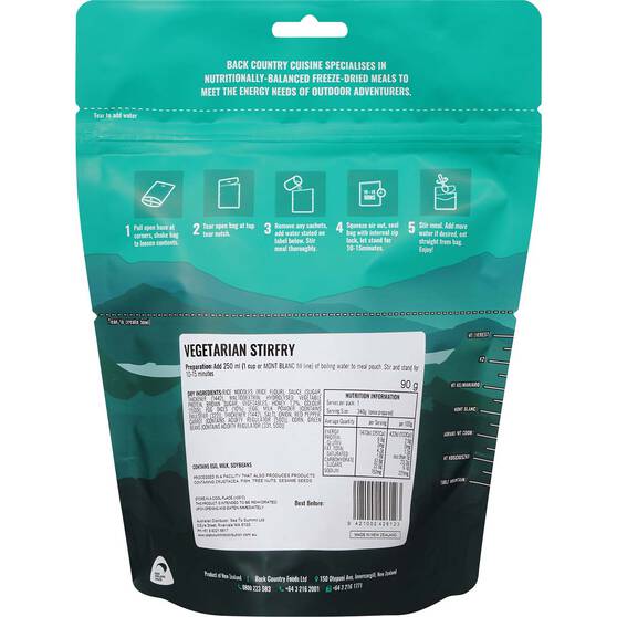 Back Country Cuisine Freeze Vegetarian Stir Fry 1 Serve, , bcf_hi-res