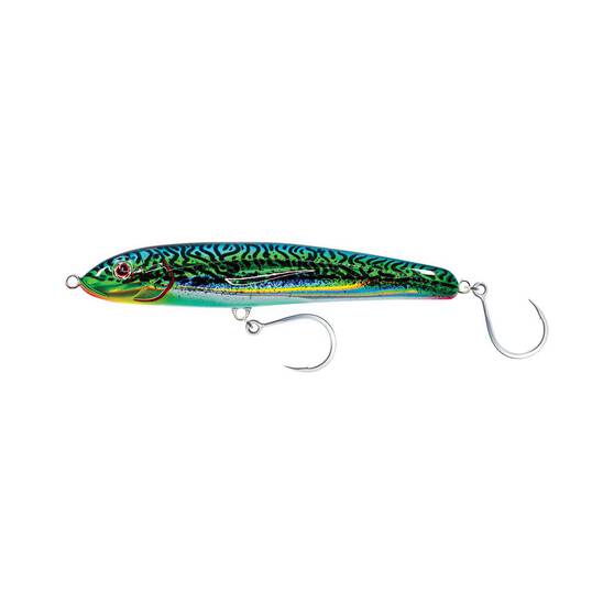 Nomad Riptide Slow Sinking Stickbait Lure 155mm Silver Green Mackerel, Silver Green Mackerel, bcf_hi-res