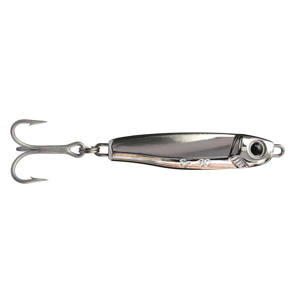 TT Fishing Hard Core+ Metal Casting Lure 60g Chrome Blue Black, , bcf_hi-res