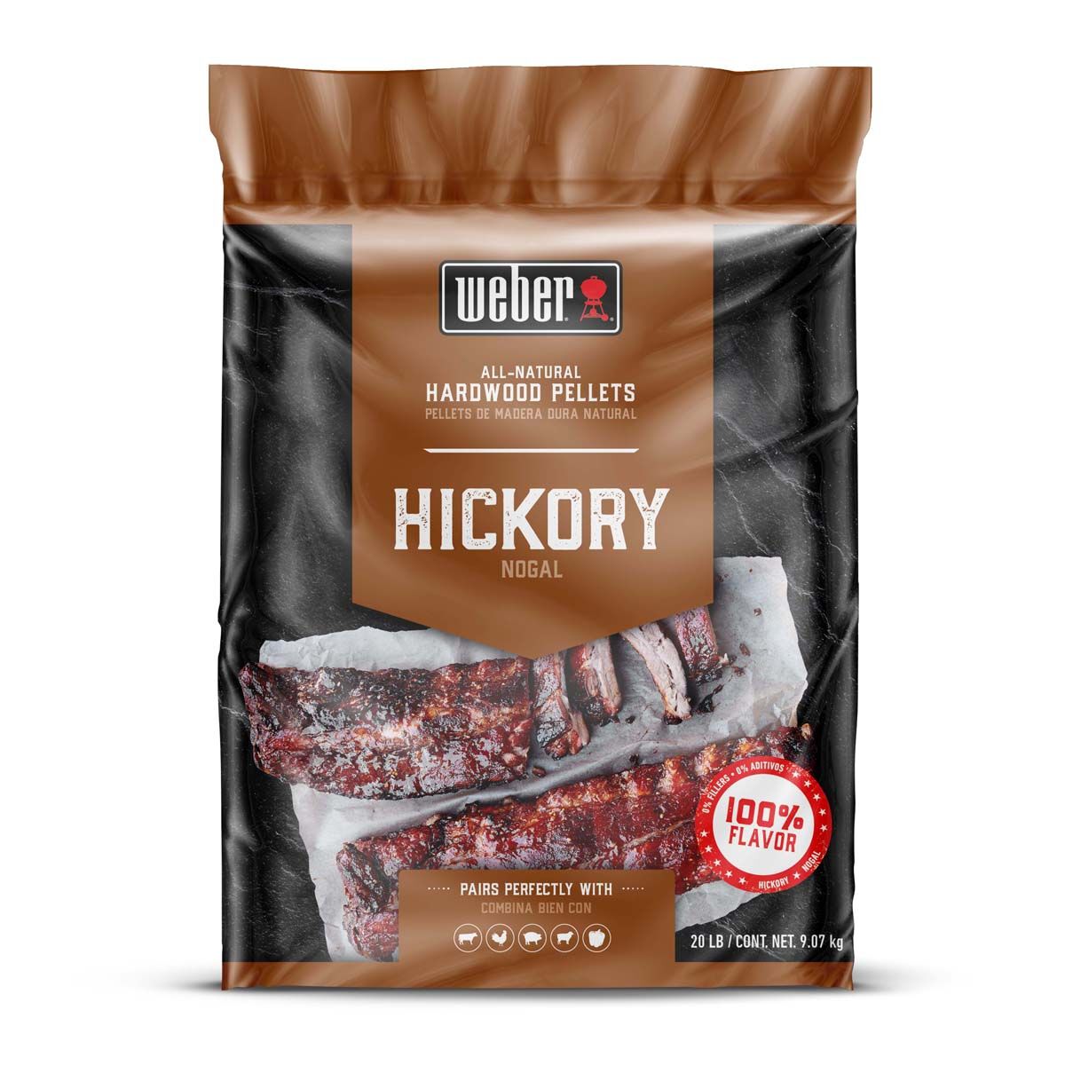 Weber Hickory Blend Hardwood Smoking Pellets, , bcf_hi-res