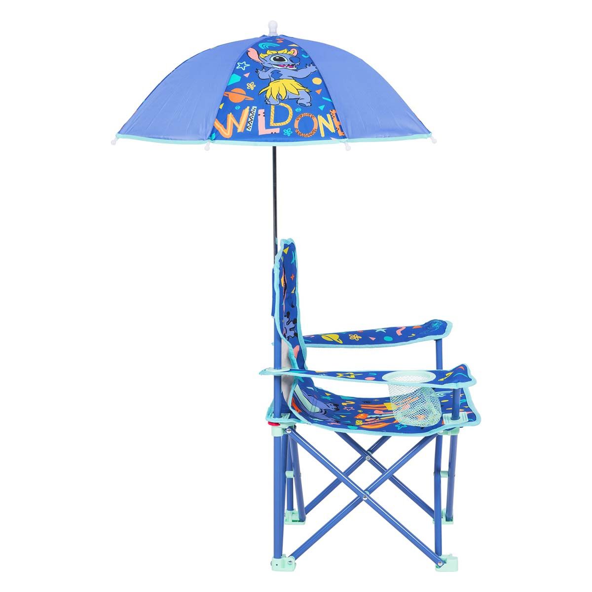 Lilo and Stitch Kids Camp Chair with Umbrella 30kg, , bcf_hi-res