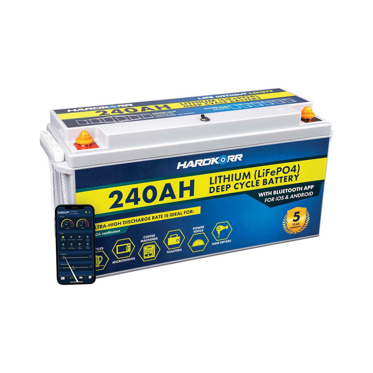 Hardkorr Lithium Battery 240AH with Bluetooth, , bcf_hi-res
