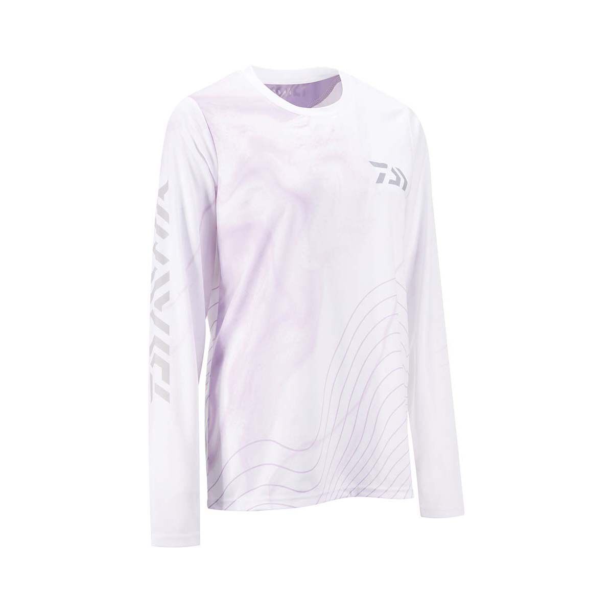 Daiwa Women's White & Pink Crew Fishing Shirt, , bcf_hi-res