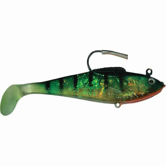 Reidy's Rubbers Soft Plastic Lure 5in Tiger Green, Tiger Green, bcf_hi-res