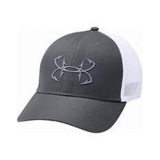 Under Armour Mens Fish Hunter Cap Pitch Grey / White S, Pitch Grey / White, bcf_hi-res