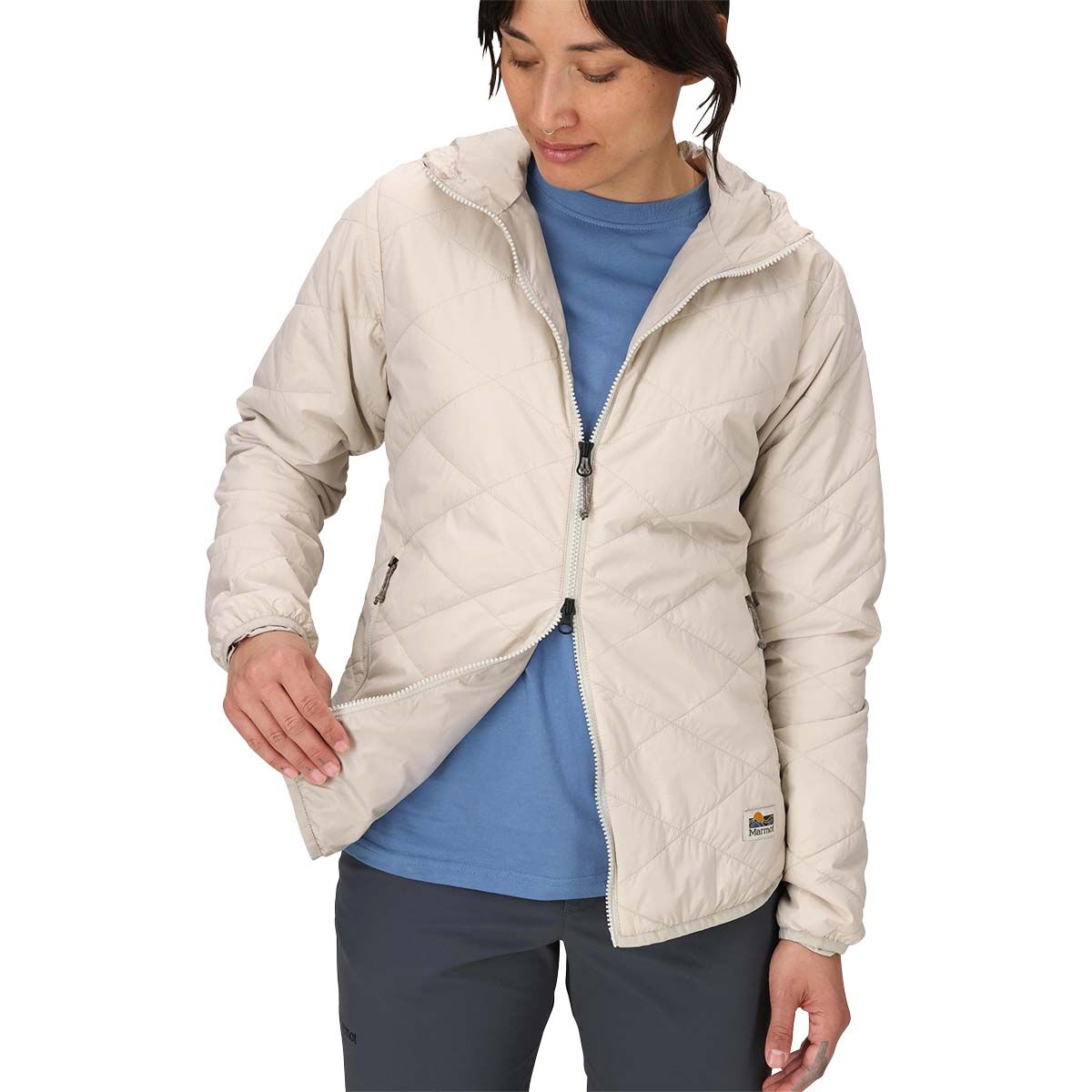 Marmot Women's Onward Insulated Hoodie, Bark, bcf_hi-res