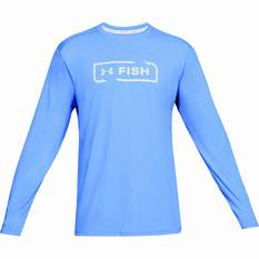 Under Armour Men's Sublimated Isochill Shore Break Long Sleeve T Shirt, Carolina Blue, bcf_hi-res