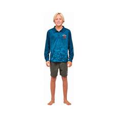 The Mad Hueys Youth Send It 4WD Fishing Shirt, Teal, bcf_hi-res