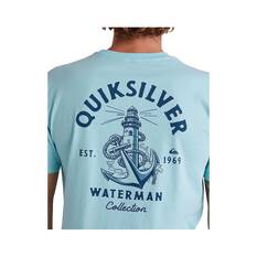 Quiksilver Men's Anchors Away Short Sleeve Tee, Gulf Stream, bcf_hi-res