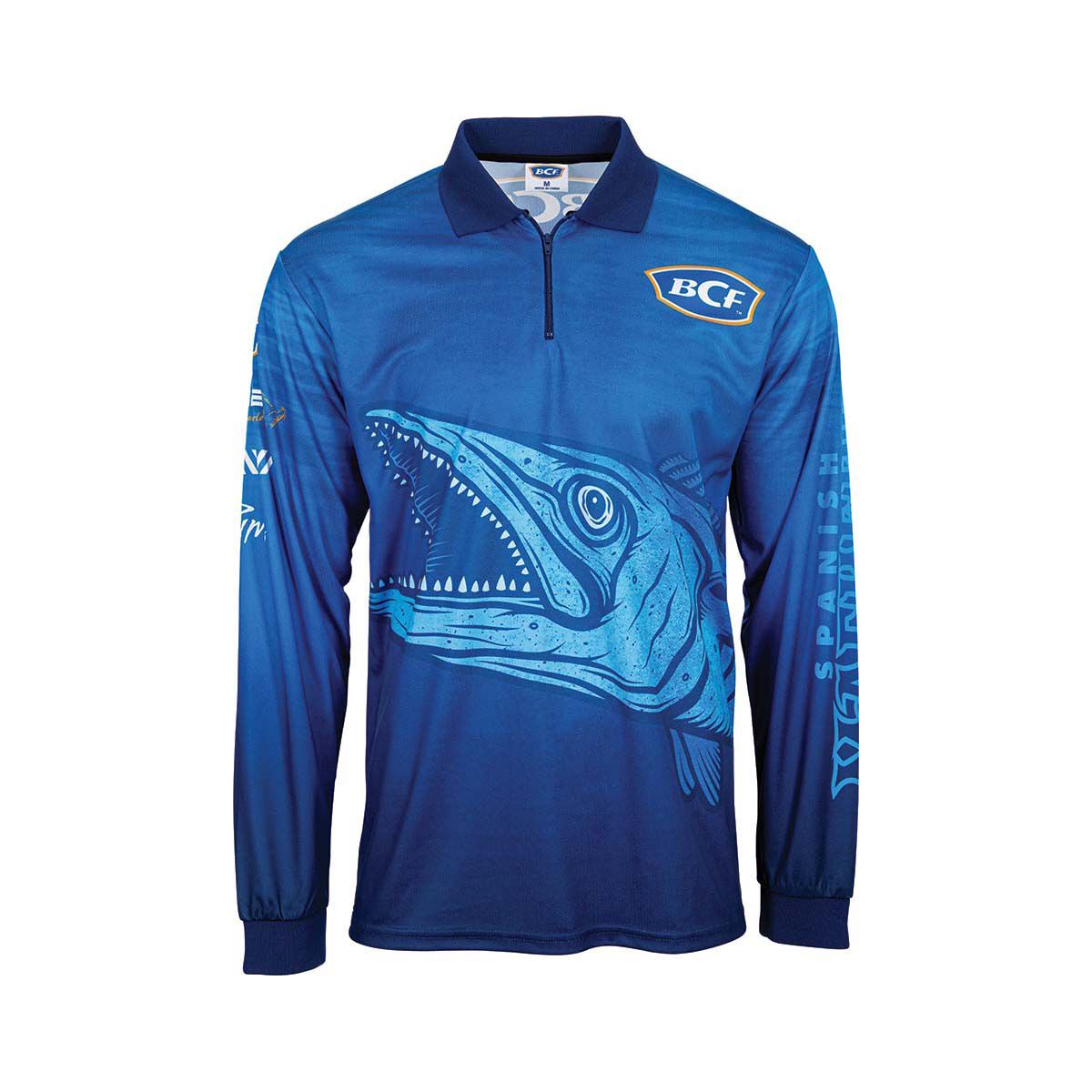 BCF Men&rsquo;s Fierce Fish Fishing Shirt Blue S, Blue, bcf_hi-res