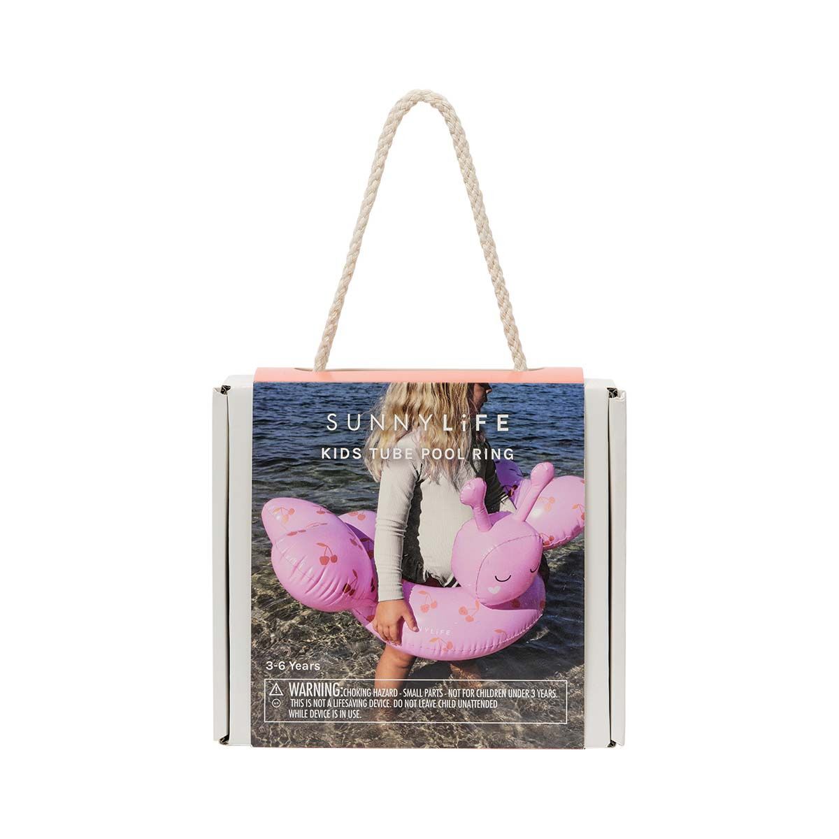 SUNNYLiFE Cotton Candy Cherry Inflatable Pool Tube, , bcf_hi-res