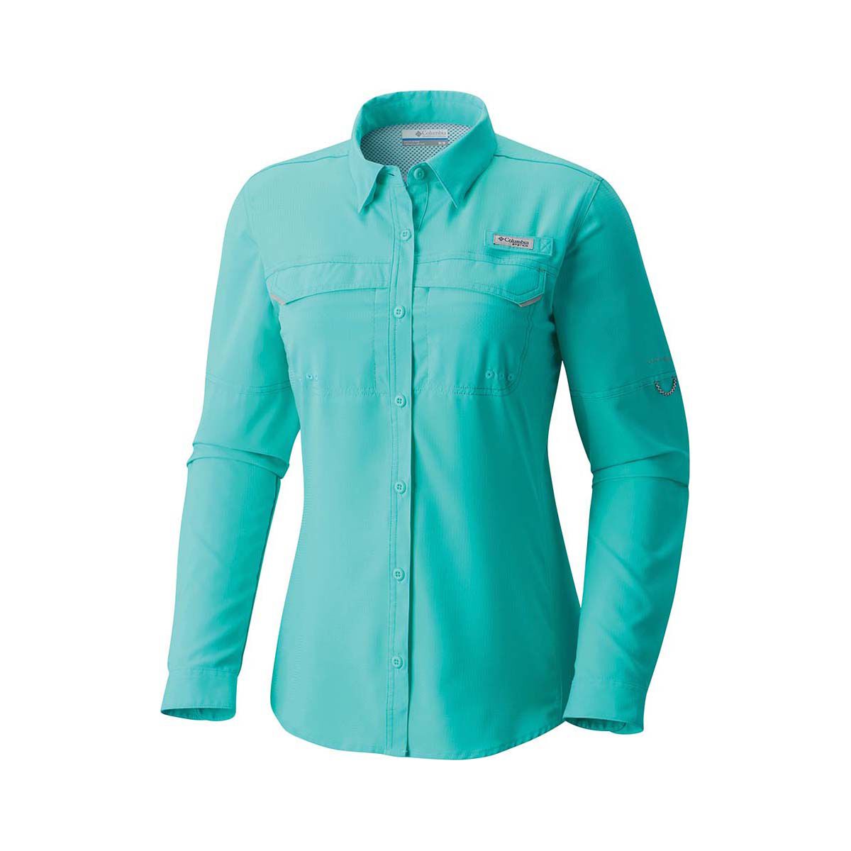 Columbia Women s Low Drag Offshore Long Sleeve Fishing Shirt Electric Turquoise XS