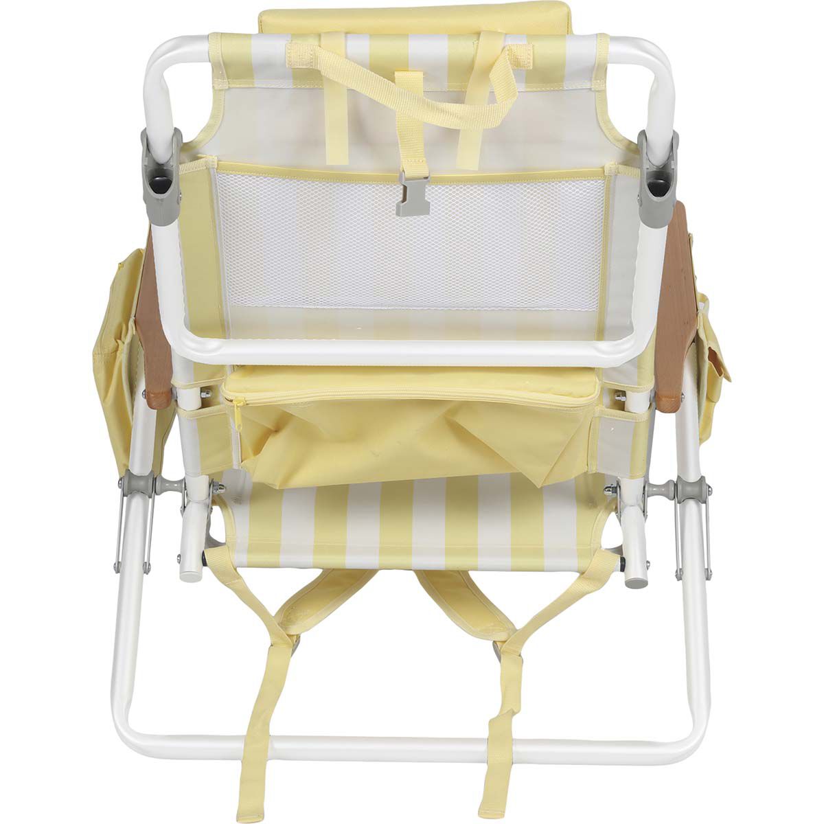 Wanderer Noosa Premium Beach Chair Yellow Stripe 150kg, , bcf_hi-res