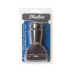 Blueline 7 Pin Trailer Adaptor - Small, Round Socket to Flat Plug, , bcf_hi-res