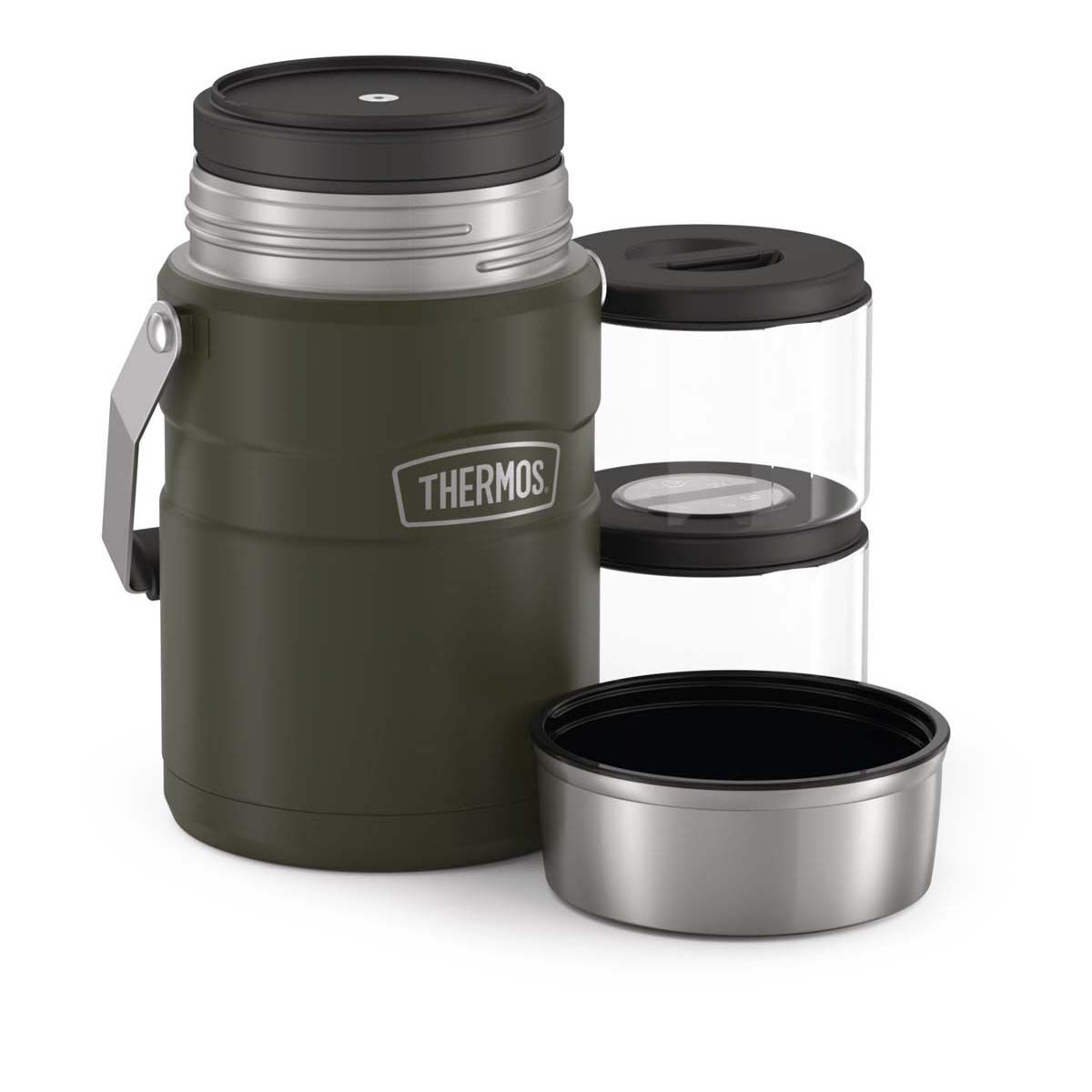 Thermos King Vacuum Insulated Food Jar 1.39L Matte Army, , bcf_hi-res