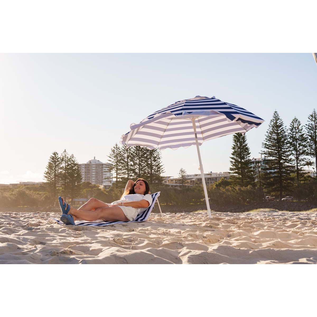 Wanderer Nautical Beach Umbrella 2m, , bcf_hi-res