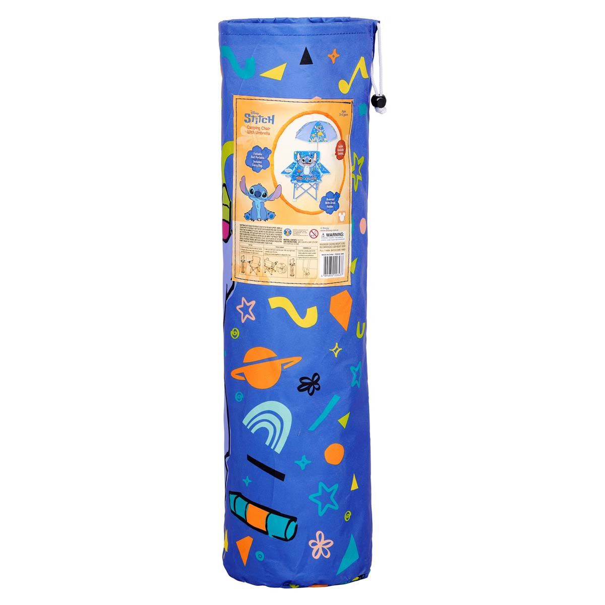 Lilo and Stitch Kids Camp Chair with Umbrella 30kg, , bcf_hi-res