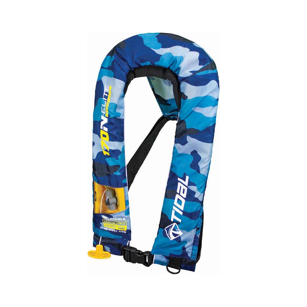 Tidal Elite Manual Inflatable PFD 170N Blue, Blue, bcf_hi-res