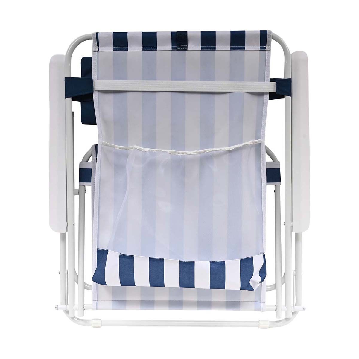 Wanderer Nautical Stripe Beach Chair 120kg, , bcf_hi-res