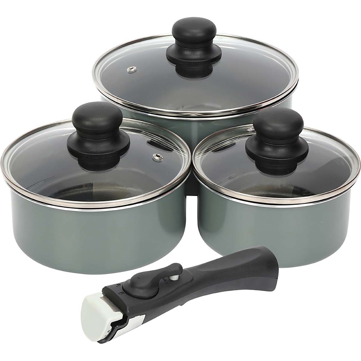 Wanderer Non Stick Saucepan Set 3 Piece, , bcf_hi-res
