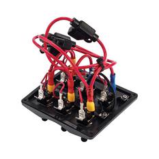 Bowline Switch Panel 6 Gang Black, , bcf_hi-res