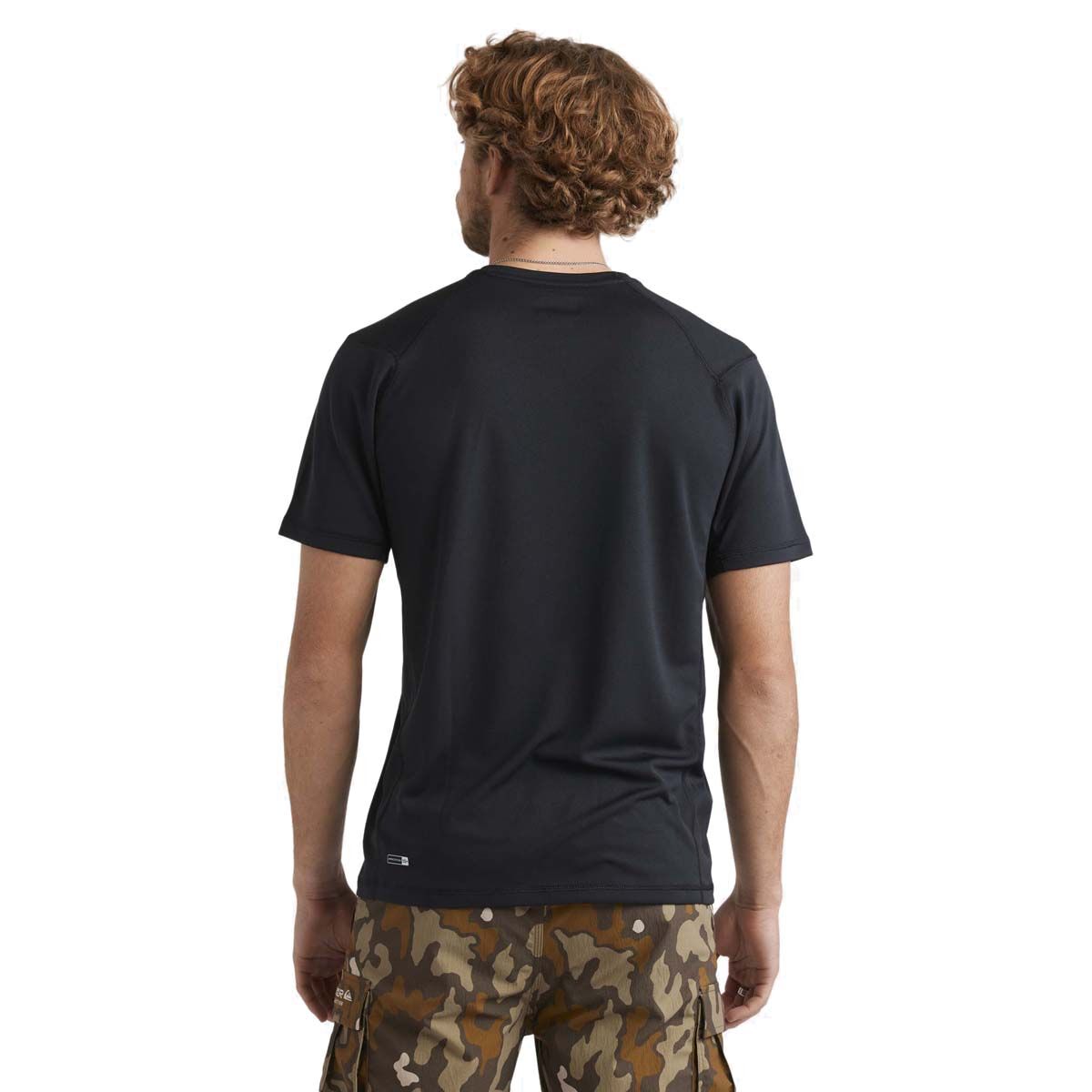 Quiksilver Men's Seagrass Short Sleeve Rashie Black S, Black, bcf_hi-res