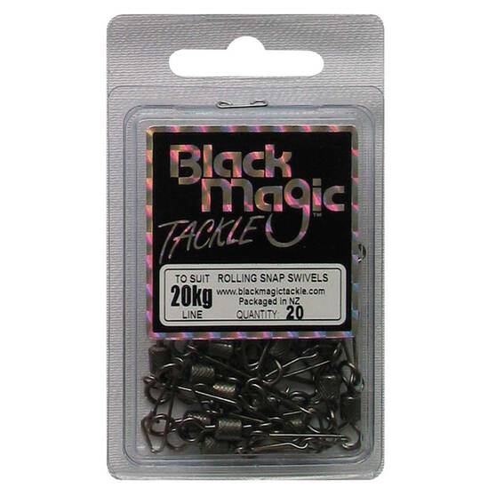 Black Magic Rolling Snap Swivel 20 Pack, , bcf_hi-res