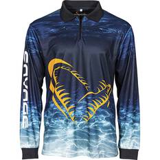 Savage Gear Men's Fishing Shirt Deep Blue with Orange Logo Print Blue S, Blue, bcf_hi-res