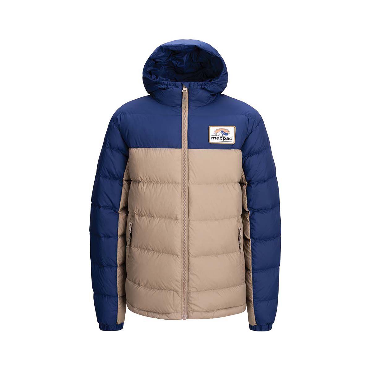 Macpac Kids Halo Heritage Hooded Puffer Jacket Naval Academy Lead Gray 10 BCF
