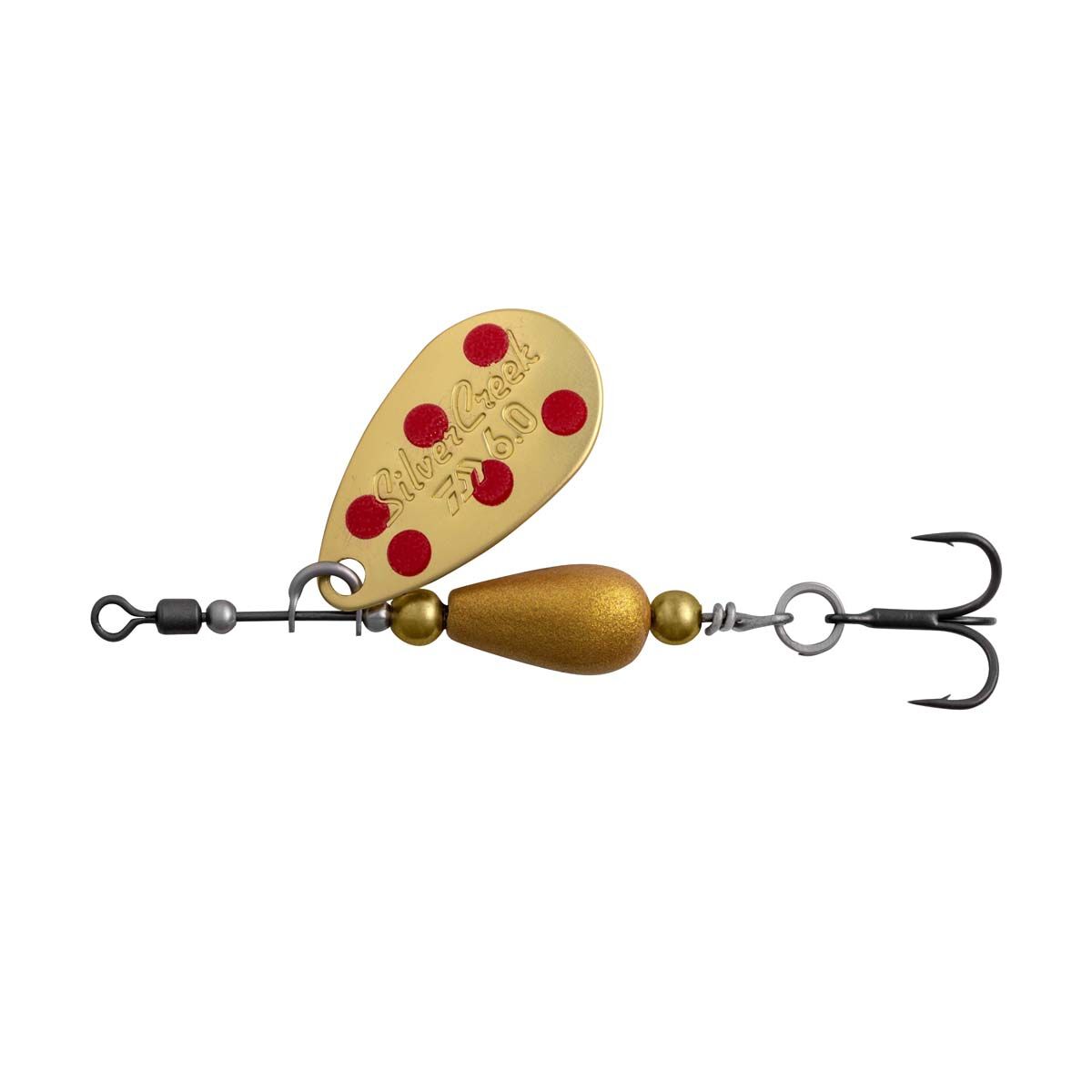 Daiwa Silvercreek Spinner 4g Gold Red Dot, Gold Red Dot, bcf_hi-res