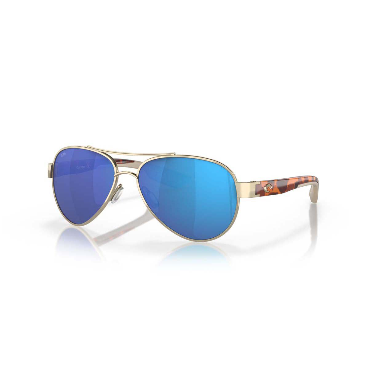 Costa Loreto Women's Polarised Sunglasses Rose Gold with Blue Lens, , bcf_hi-res